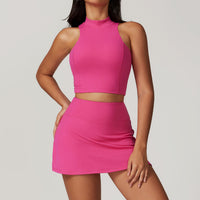 Vest Short Skirt Magenta