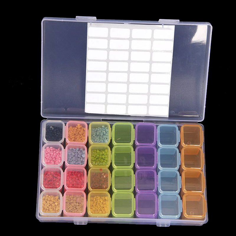 Transparent Plastic Jewelry Storage Box – Diamond Painting & Drawing Tool Case