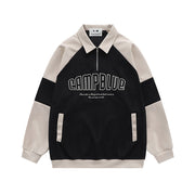 Letter Lapel Pullover Sweater For Men