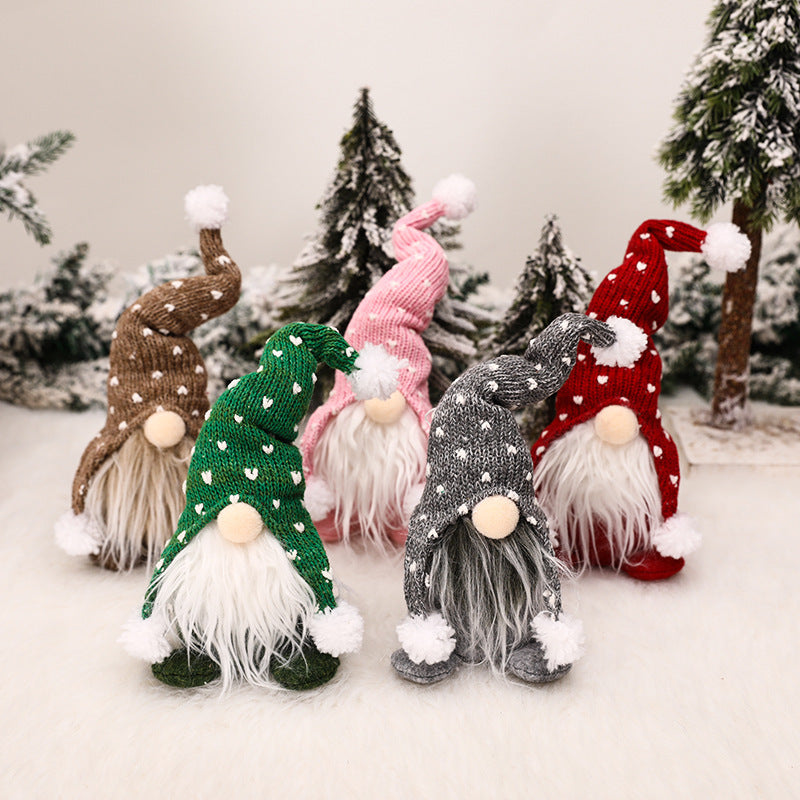 Nordic Forester Knitted Hat Sitting Doll Ornament