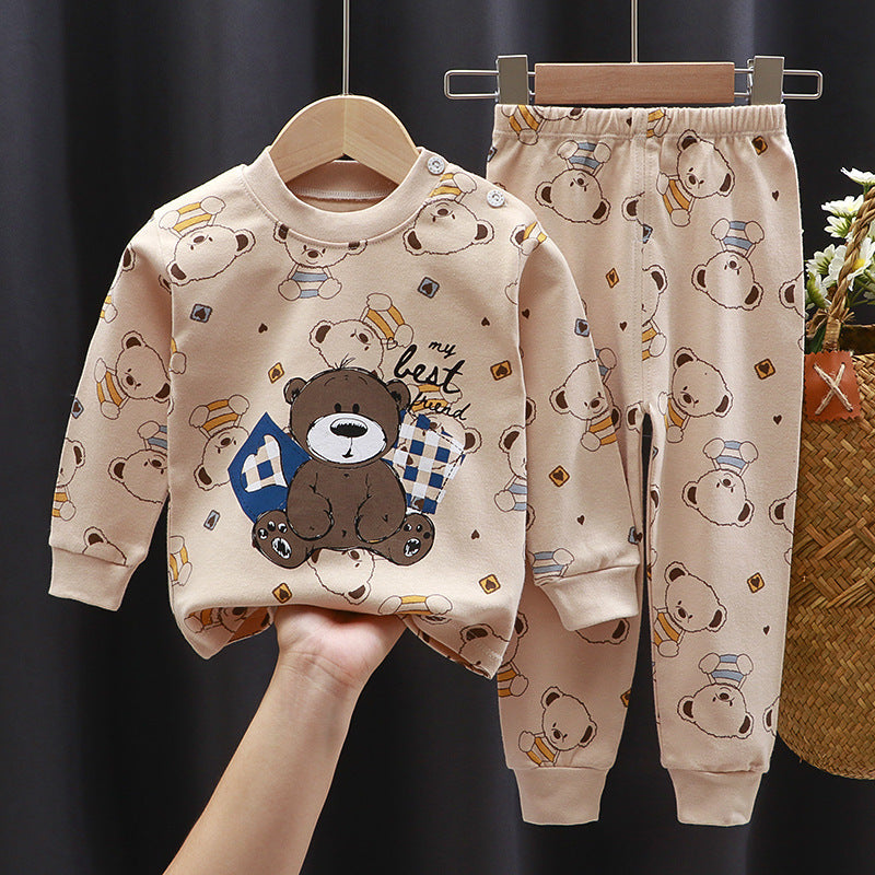 Unisex Kids Casual Two Piece Cotton Rainbow Set Relaxed Fit