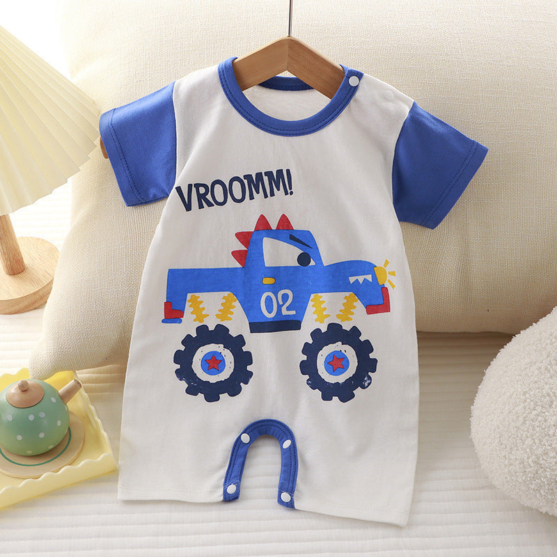 Cute Cartoon Print Onesies Newborn High Quality Fabric
