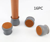 16PCGrey chair feet felt