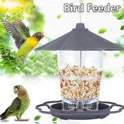 Foldable Hanging Wild Bird Feeder with Removable Roof – Large Capacity Outdoor Garden Birdcage Feeder