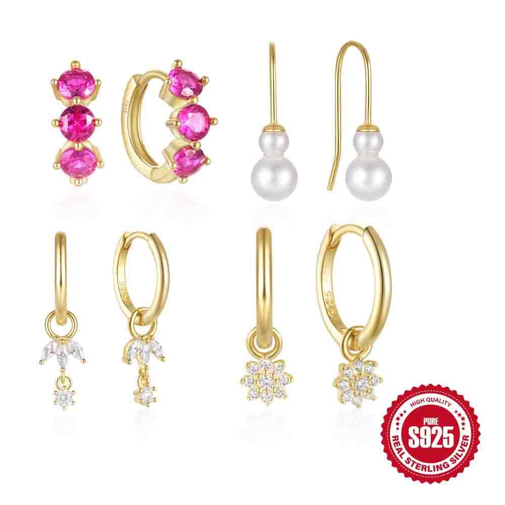 S925 Sterling Silver Temperamental Women's High Sense Mori Fairy Style Earrings