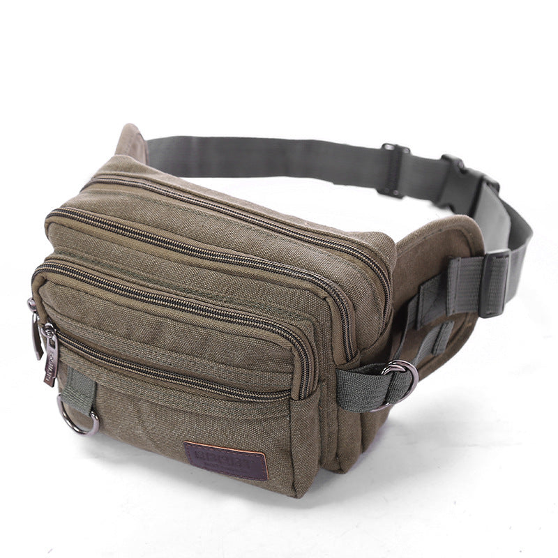 Men's Casual Canvas Waist Pack Regular With Adjustable Strap