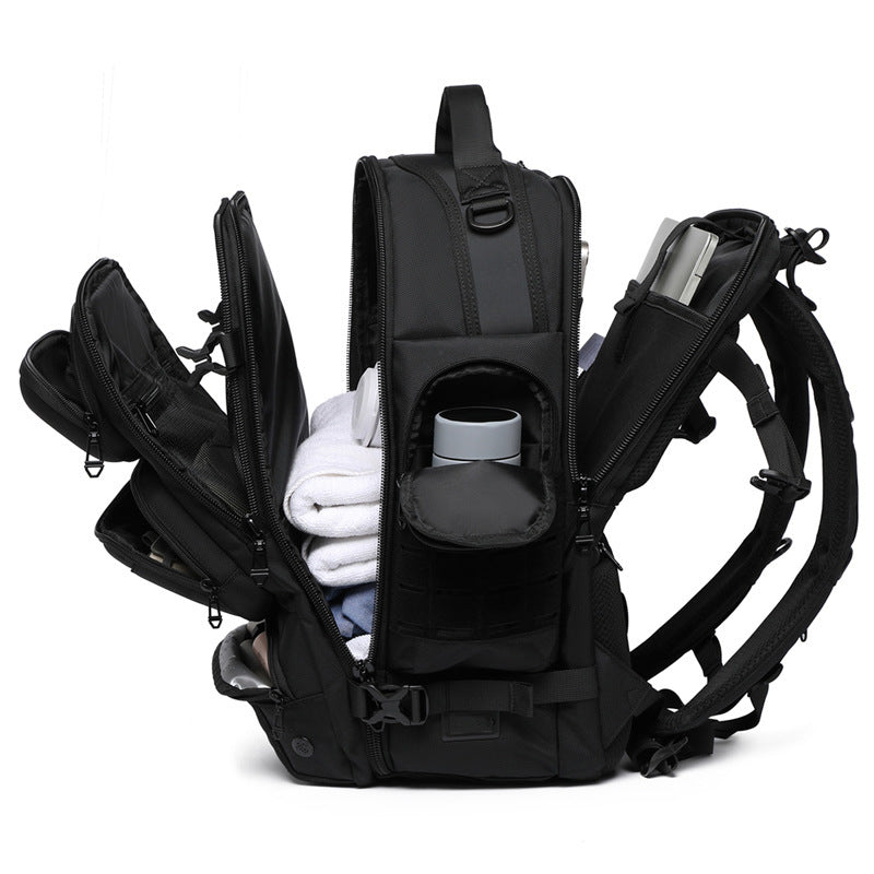 Unisex Outdoor Travel Backpack Solid Color Polyester Lining
