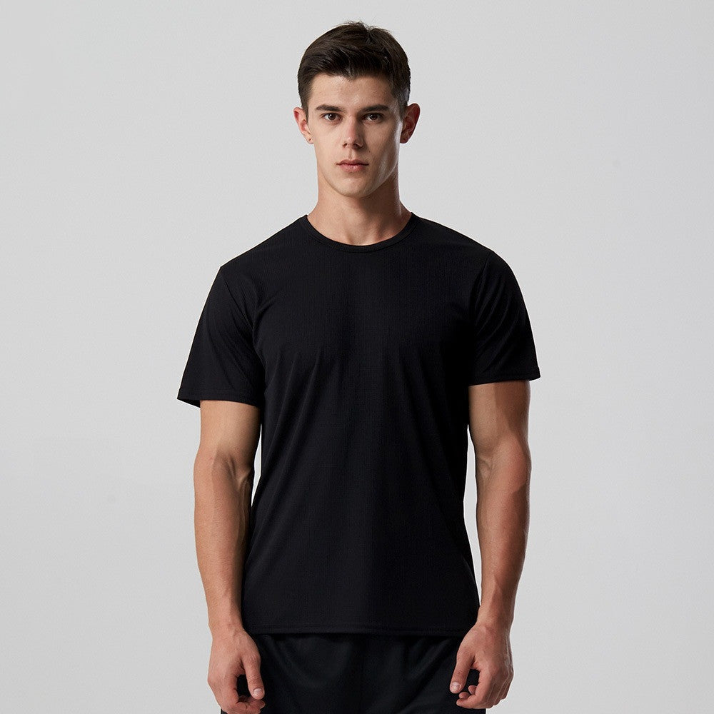 Mens Slim Fit Quick Dry T Shirt Solid Athletic For Running