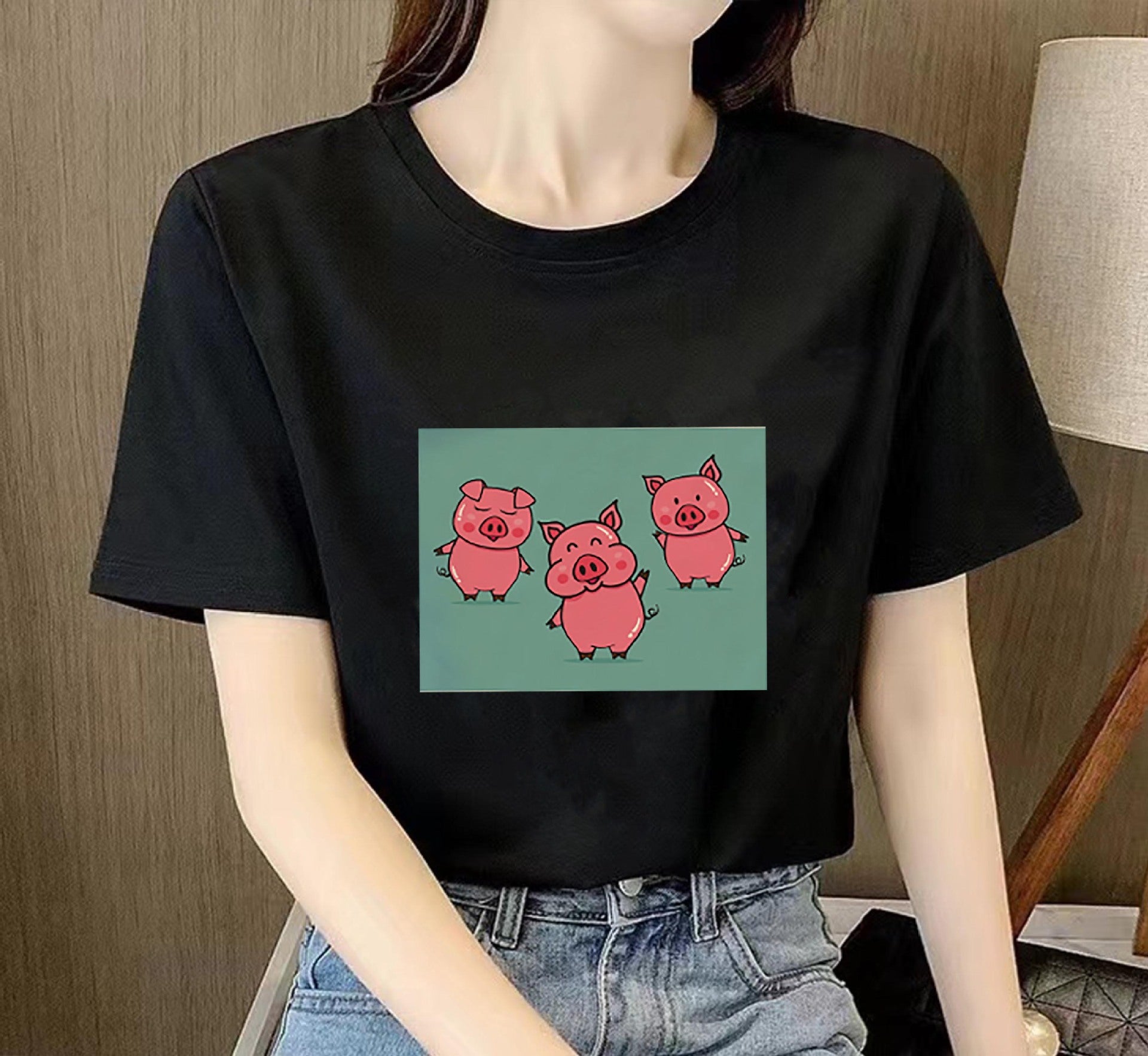 Fashionable Loose Fit Printed T-Shirt for Women – Casual Summer Top