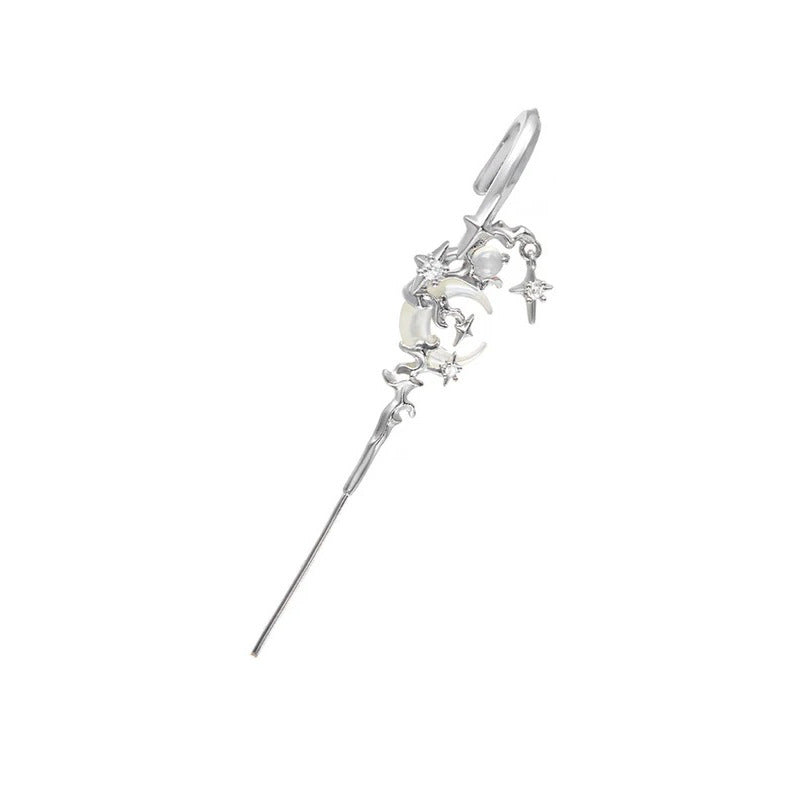 Creative Star Moon Diamond Geometric Fashion Stud Earrings