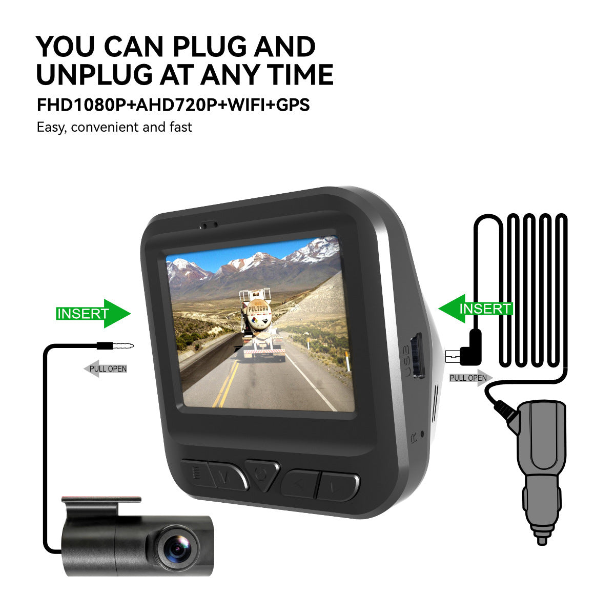A500 Hidden Dash Cam – Compact Car Recorder with HD Night Vision