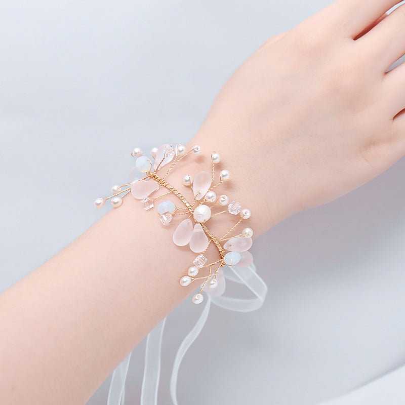 Korean Style Super Fairy Sisters Children’s Hand Flower – Beautiful Bride Wedding Sen Bracelet