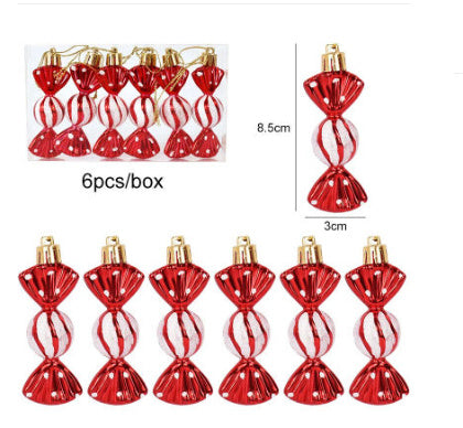 Candy Crutch Christmas Ball Christmas Tree Pendant