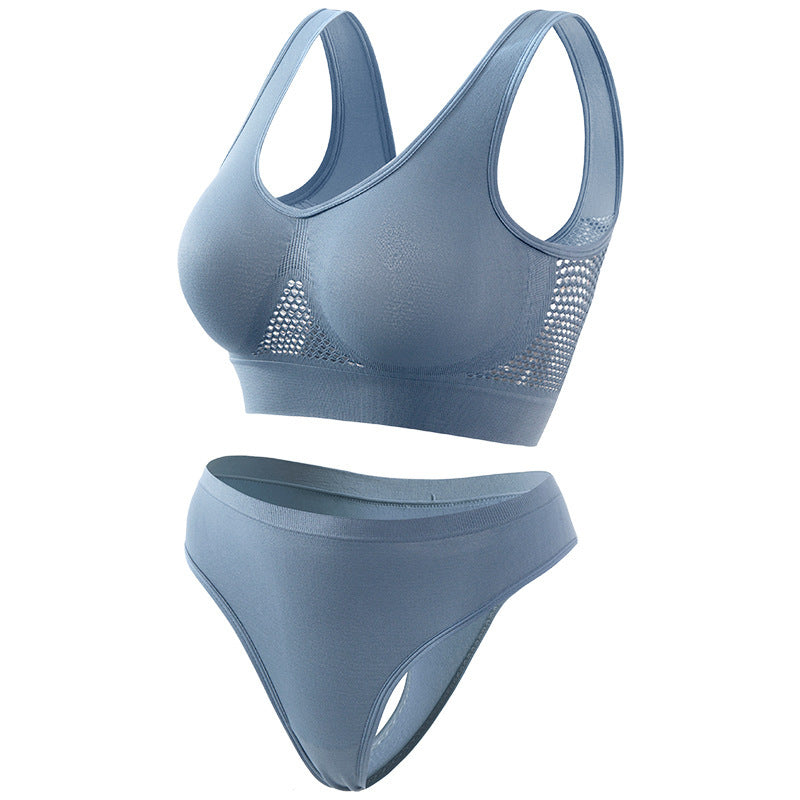 Women’s Seamless Push-Up Sports Bra and Briefs 2-Piece Set