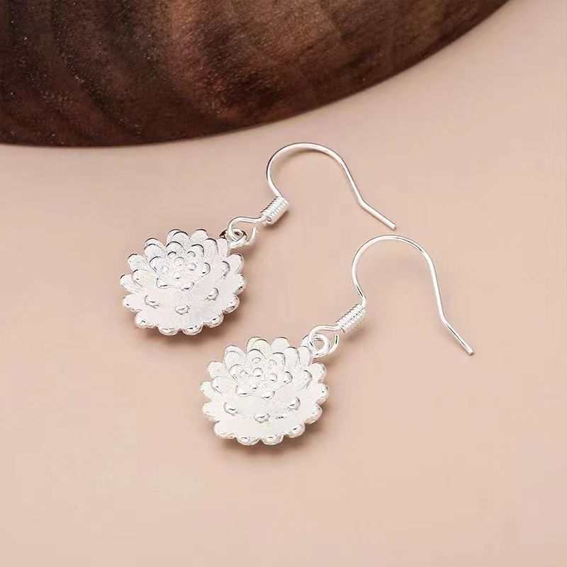 Boutique Cooperized Silver New Chinese Style Miao Silver Earrings