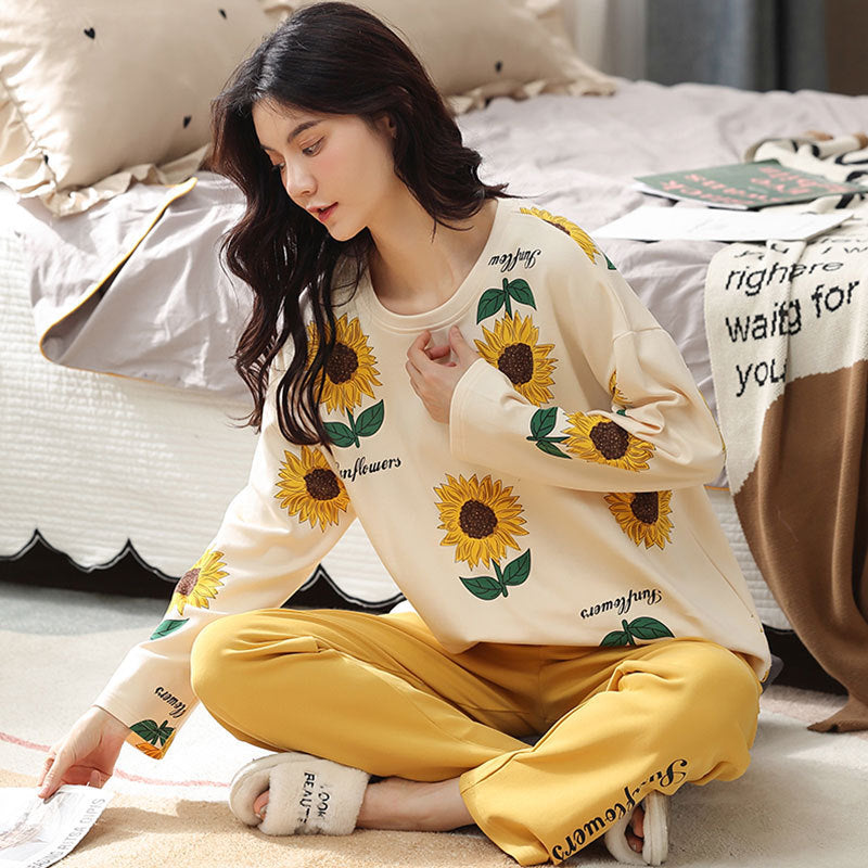 Women's All Cotton Summer Homewear Suit Two Piece Set