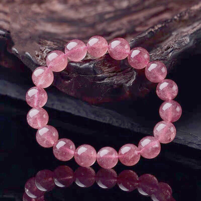 Fashion Natural Strawberry Quartz Bracelet Women