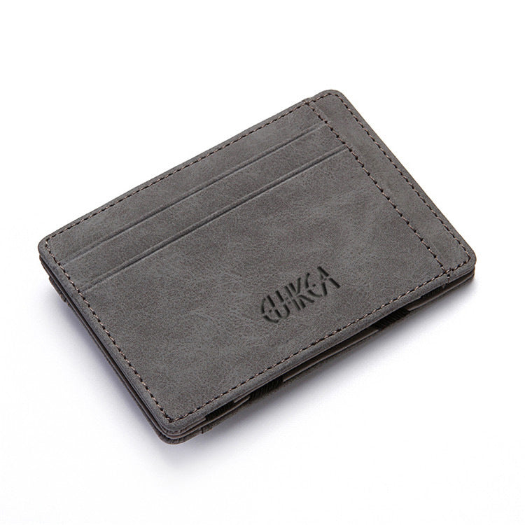 PU Creative Men's Magic Wallet Flip Card Holder
