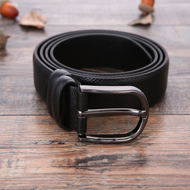 Men’s Business Belt – European & American Fashion, Laser Logo
