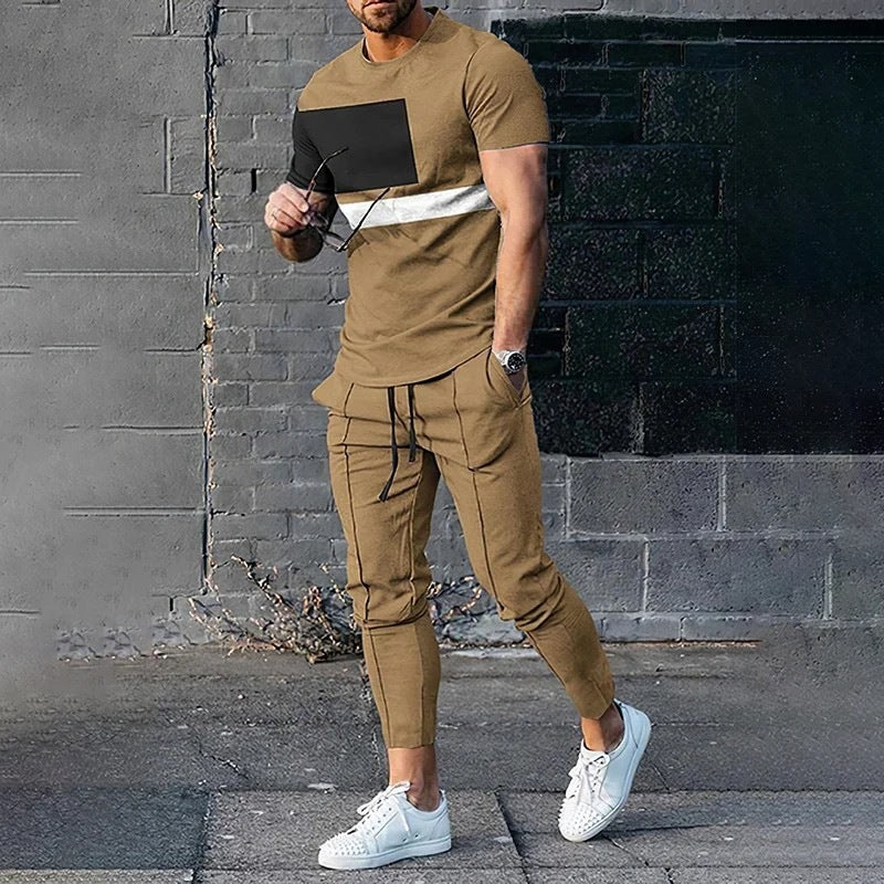 New Men's Casual Sports Set 3D Printed Loose Fit