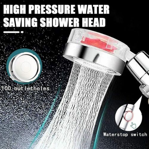 Modern Minimalist Compact Supercharged Shower Nozzle – Small Waist Fan Design