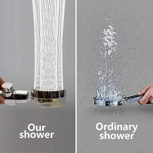 Modern Minimalist Compact Supercharged Shower Nozzle – Small Waist Fan Design