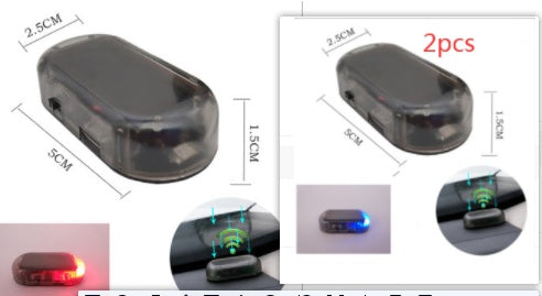 Solar Anti-Theft Warning Light – Simulation LED Flashing Car Security Lamp