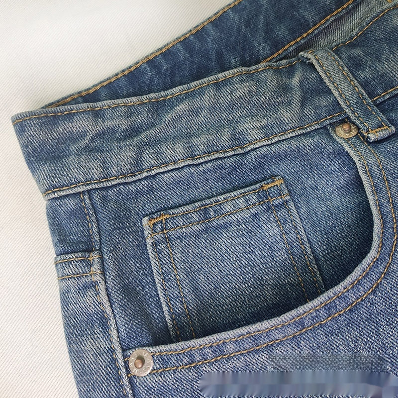 Women’s Washed Straight-Leg Casual Jeans