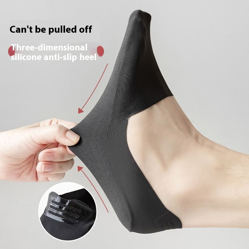 Men's Cotton Invisible Socks – Sweat-Absorbent & Non-Slip