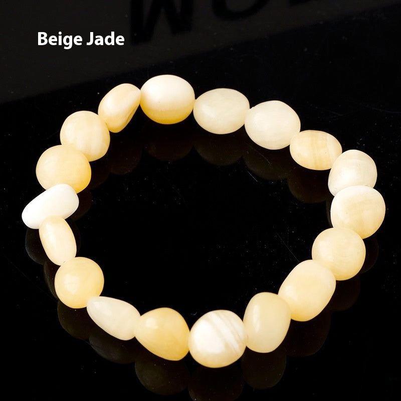 Natural Amethyst Large Particle Gravel Rolling Stone Bracelet