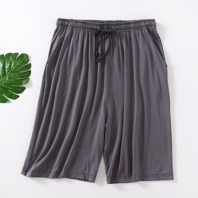 Men's Relaxed Fit Modal Shorts Solid Color Casual Summer