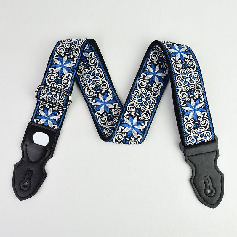Guitar Strap Folk Guitar Leather Electric Guitar Personality Wooden Guitar Shoulder Strap Crossbody