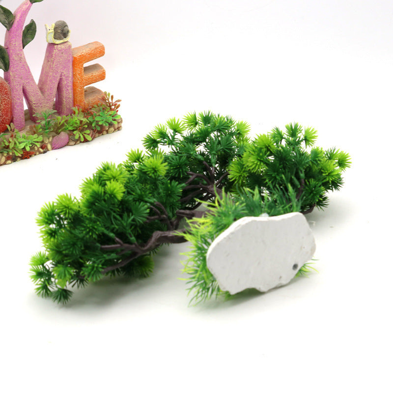 Aquarium Fish Tank Landscaping Simulation Pine Tree