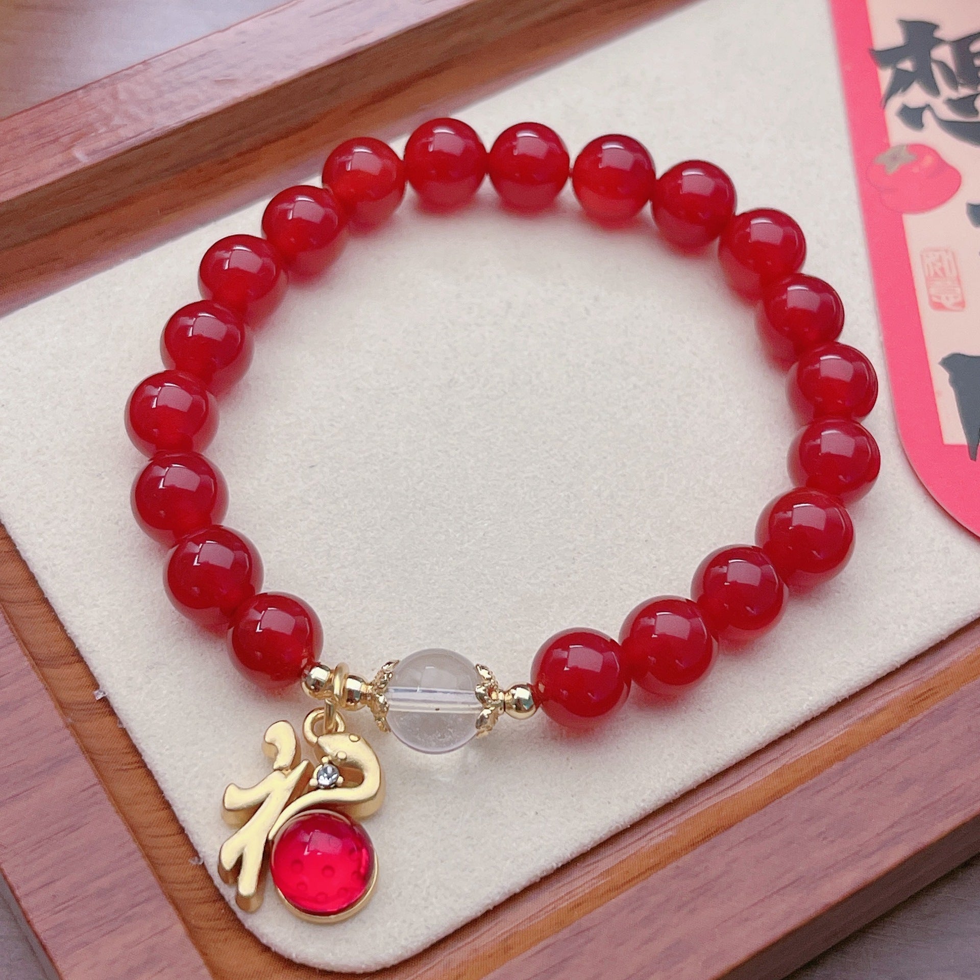 Red Agate Bracelet Female Lucky Bag Bamboo Festival New Year