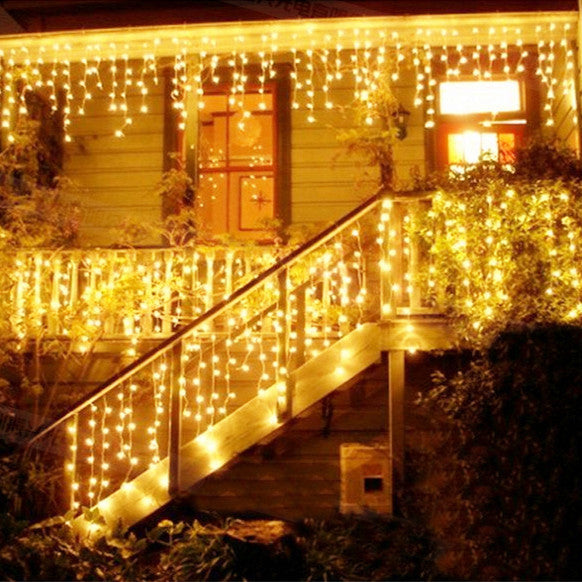 Low Voltage Solar Icicle String Lights Outdoor Waterproof Decoration