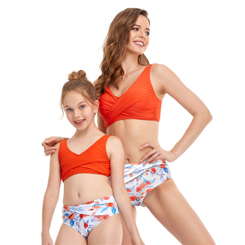 Parent-child Swimsuit European And American Split Swimwear High Quality Bikini