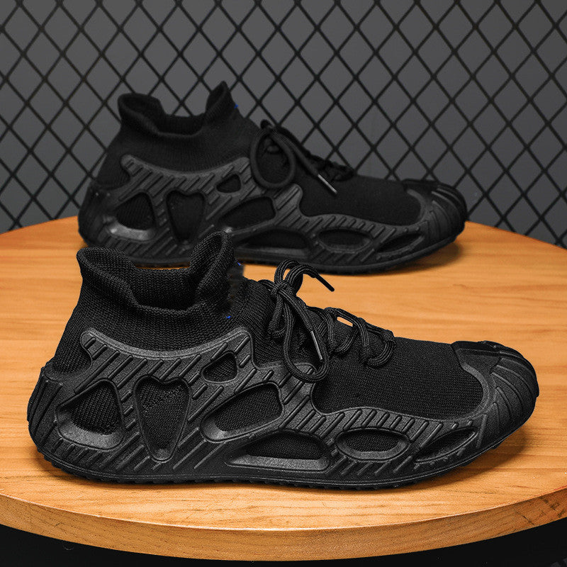 Men's Fly Knit Sneakers Breathable Lightweight Casual