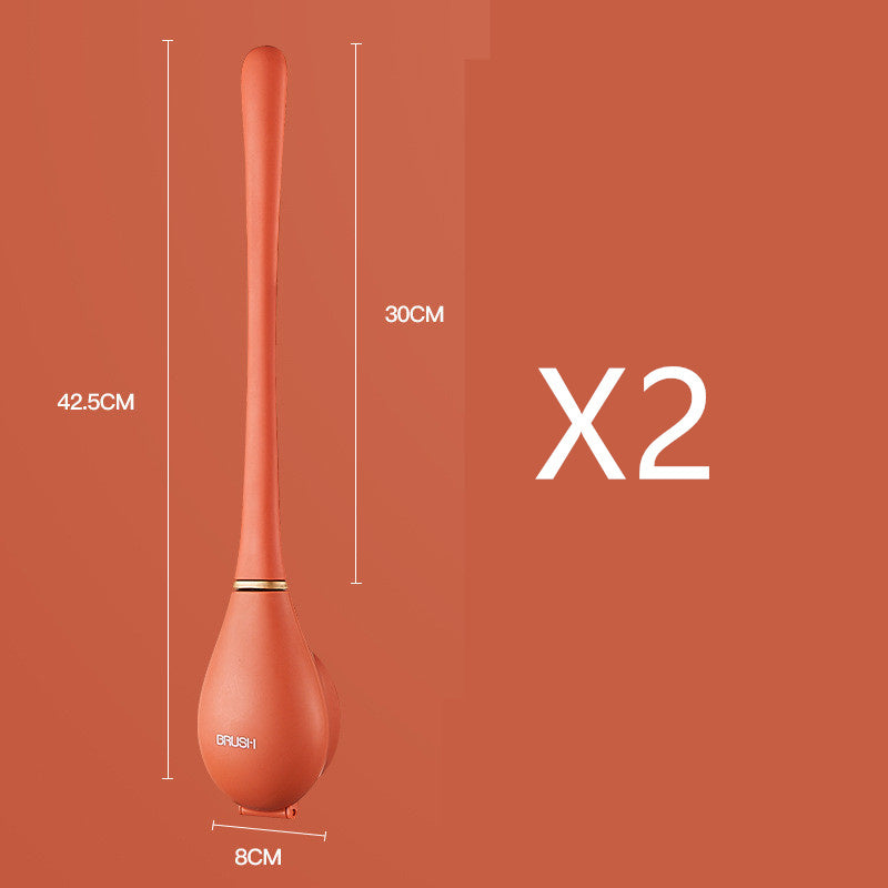 Wall-Mounted Silicone Toilet Brush – Long-Handled Household Cleaner