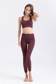 Reversible Brocade Nude Sports Leggings