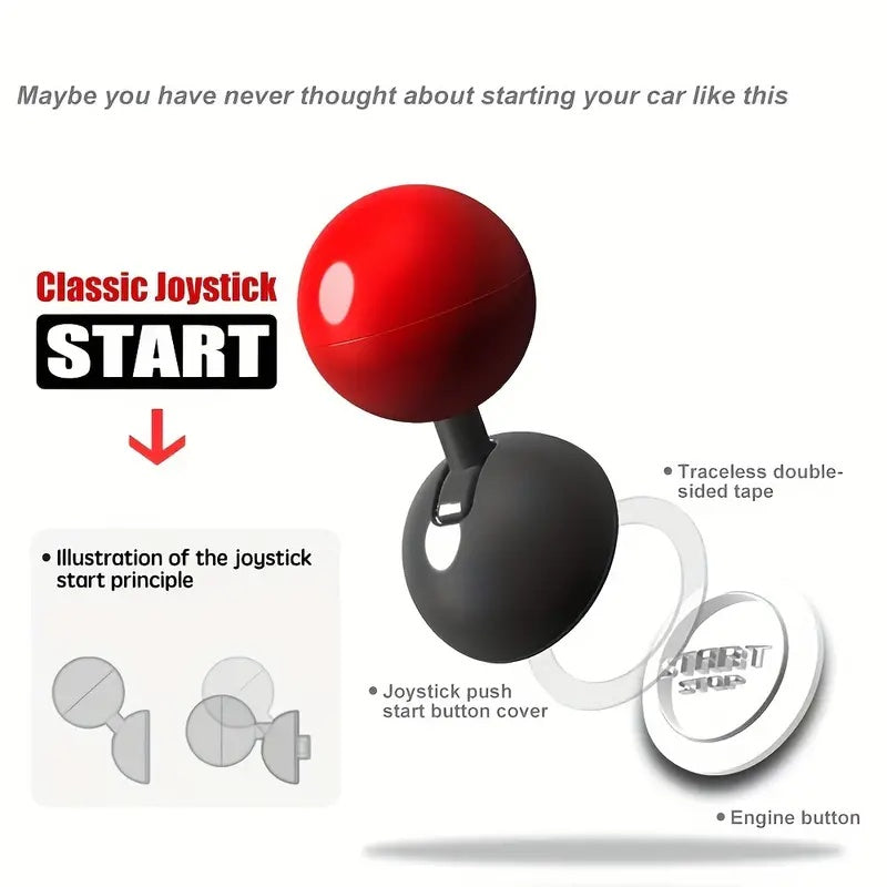 Push Start Button Cover, Joystick Engine Start/Stop Protector, Car Ignition Decoration and Interior Accessory