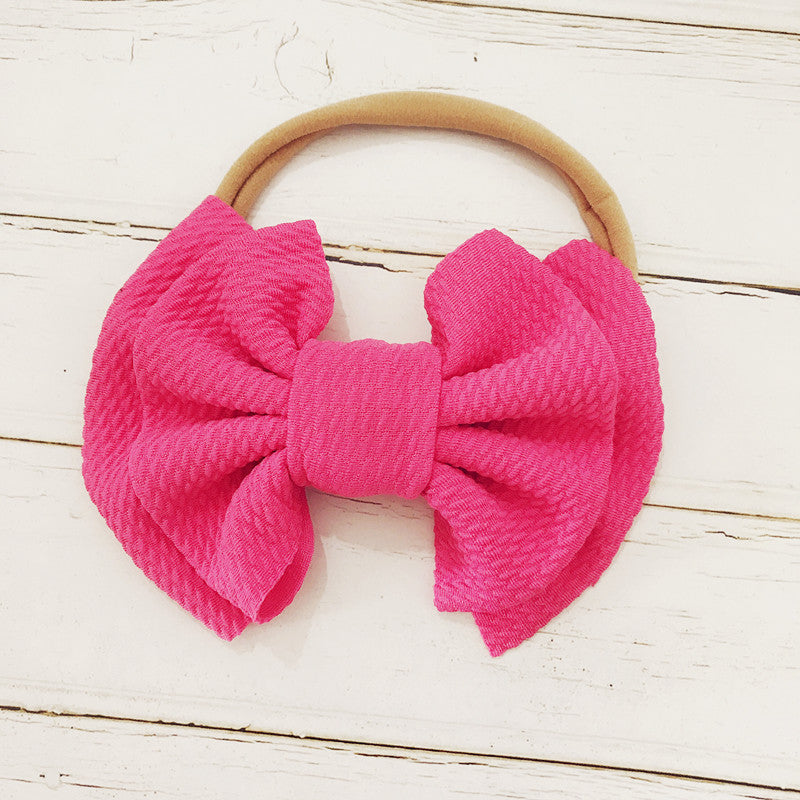 Children's Bow Hair Band Baby Double Layer