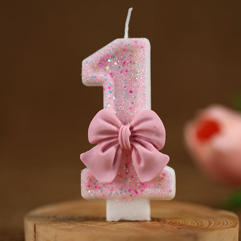 Creative Digital Bow Birthday Candle