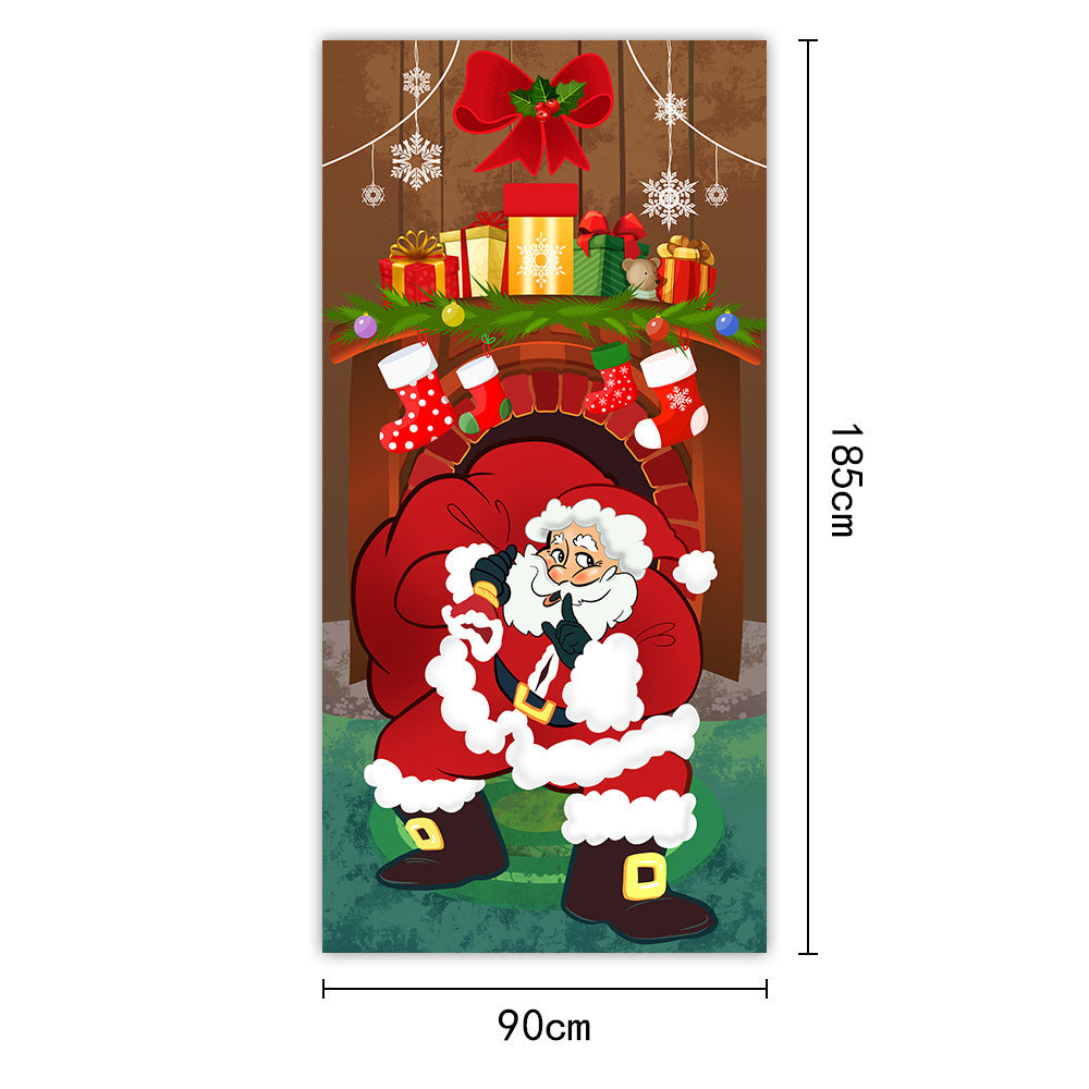 Christmas Curtain Flag Outdoor Photo Puppy Background Hanging Cloth