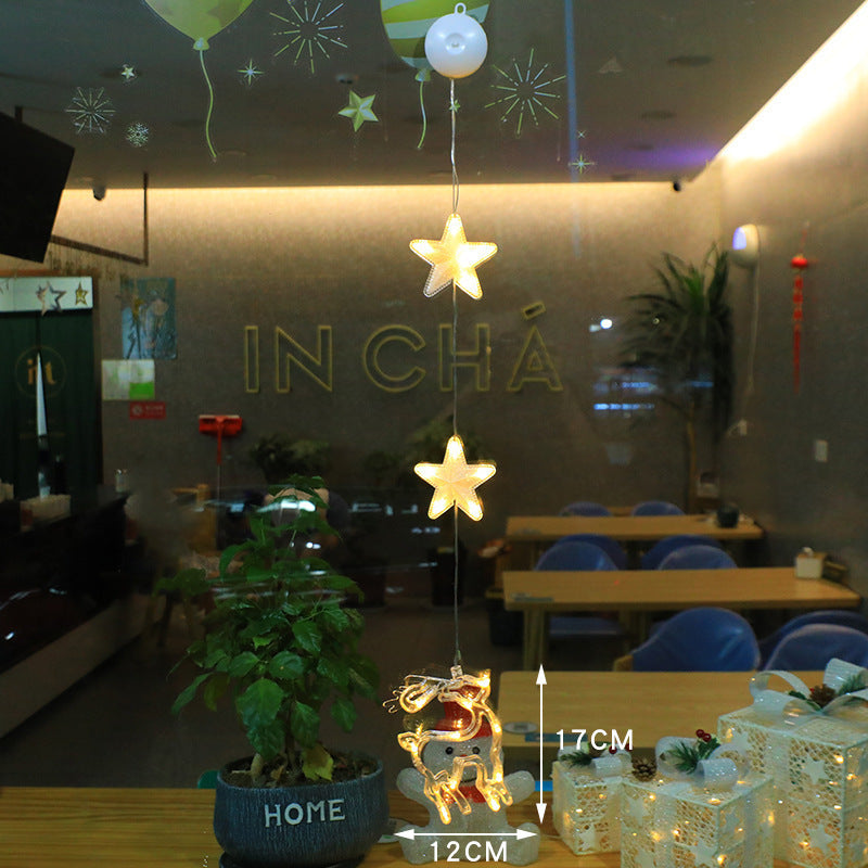 Christmas Decoration Atmosphere Suction Cup Painted LED Light