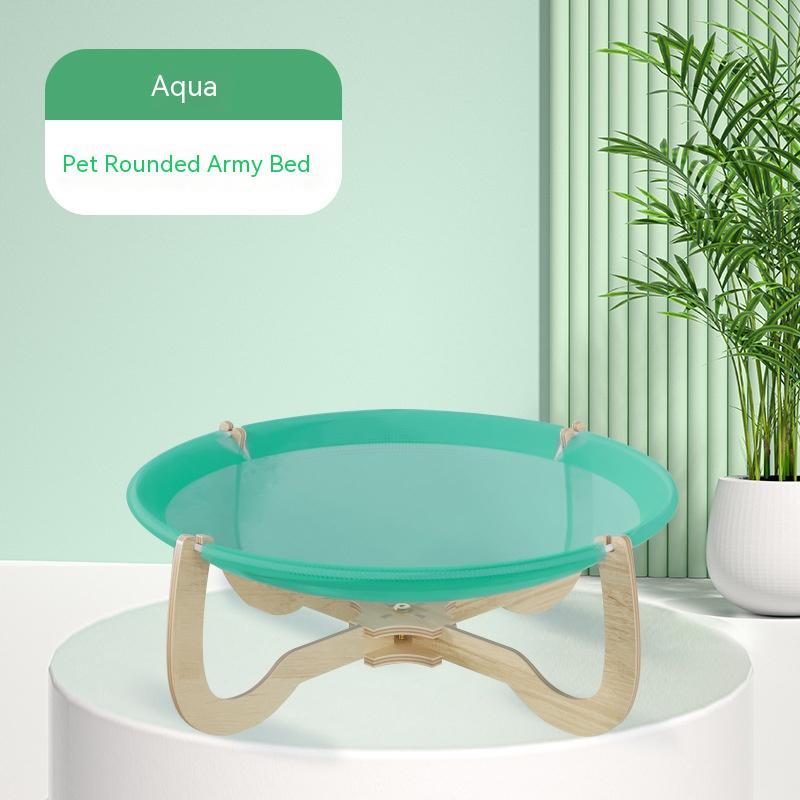 Pet Round Feet Marching Hammock Solid Wood Cat Nest Breathable