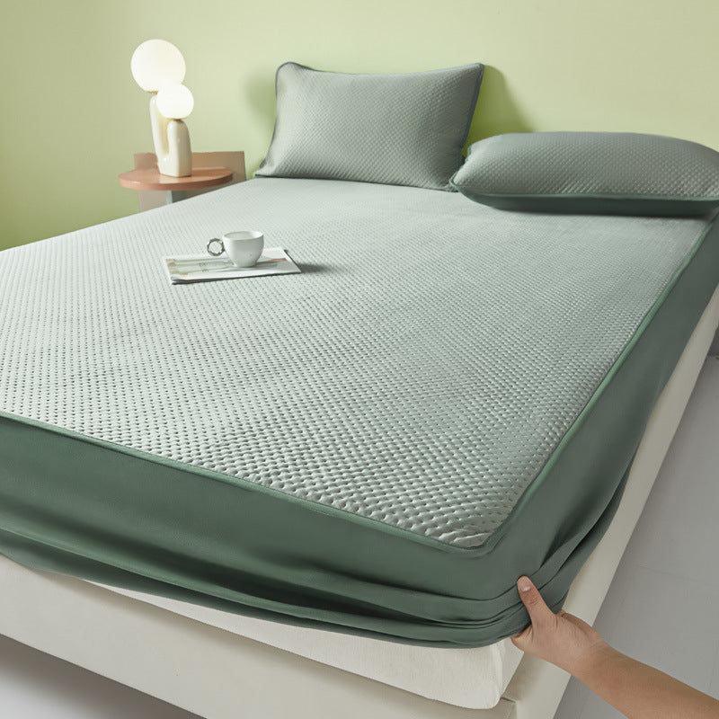 Fitted Sheet Machine Washable Single Double Soft Mat
