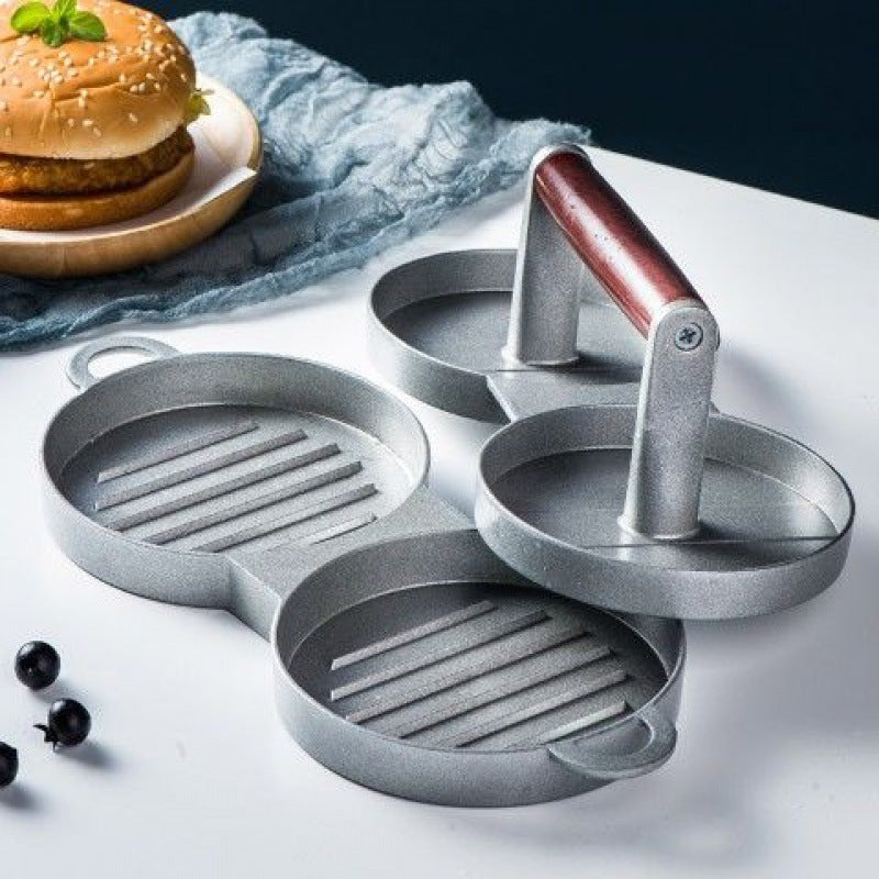 Round Aluminum Burger Press – Perfect Patty Maker for Grilling & Baking