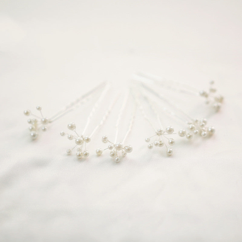 Bridal Pearl Hairpin Wedding Tiara