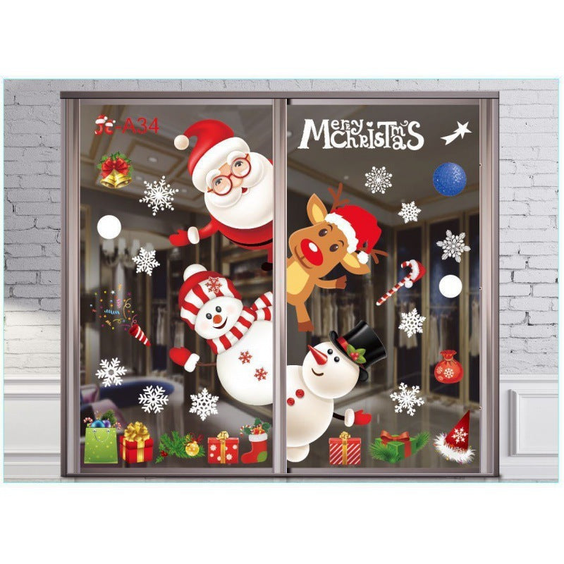 Christmas Store Window Decoration Stickers