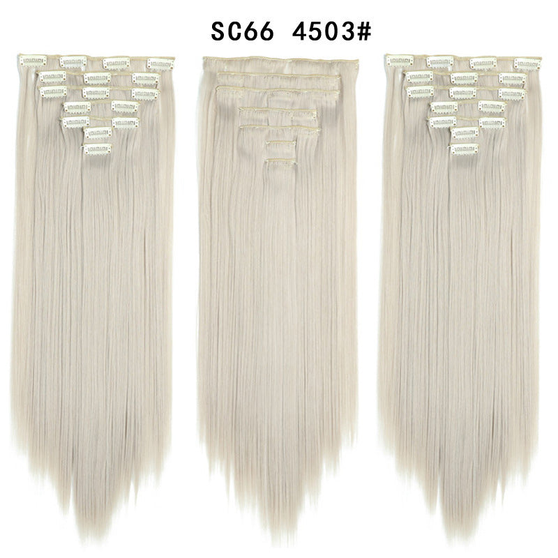 16 Card Seven-piece Hairpiece Clip Wig Beauty Chemical Fiber Wig Set Hair Extension
